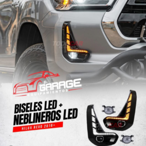 Kit de Biseles LED y Neblineros LED para Toyota Hilux Revo 2016+