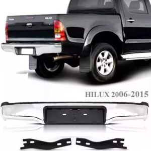 Paragolpe Trasero Cromado Toyota Hilux 2006-2015 (Completo con Soportes)